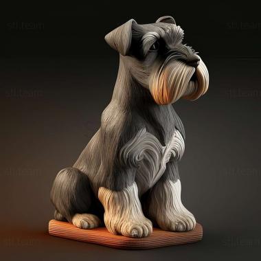 3D model Zwergschnauzer dog (STL)